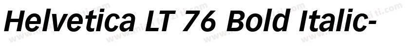 Helvetica LT 76 Bold Italic字体转换
